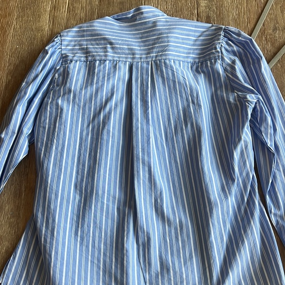 WEAR CISCO “The Puff Shirt”, blue and white stripe, NWOT, size M/L, beautiful! - Picture 3 of 8